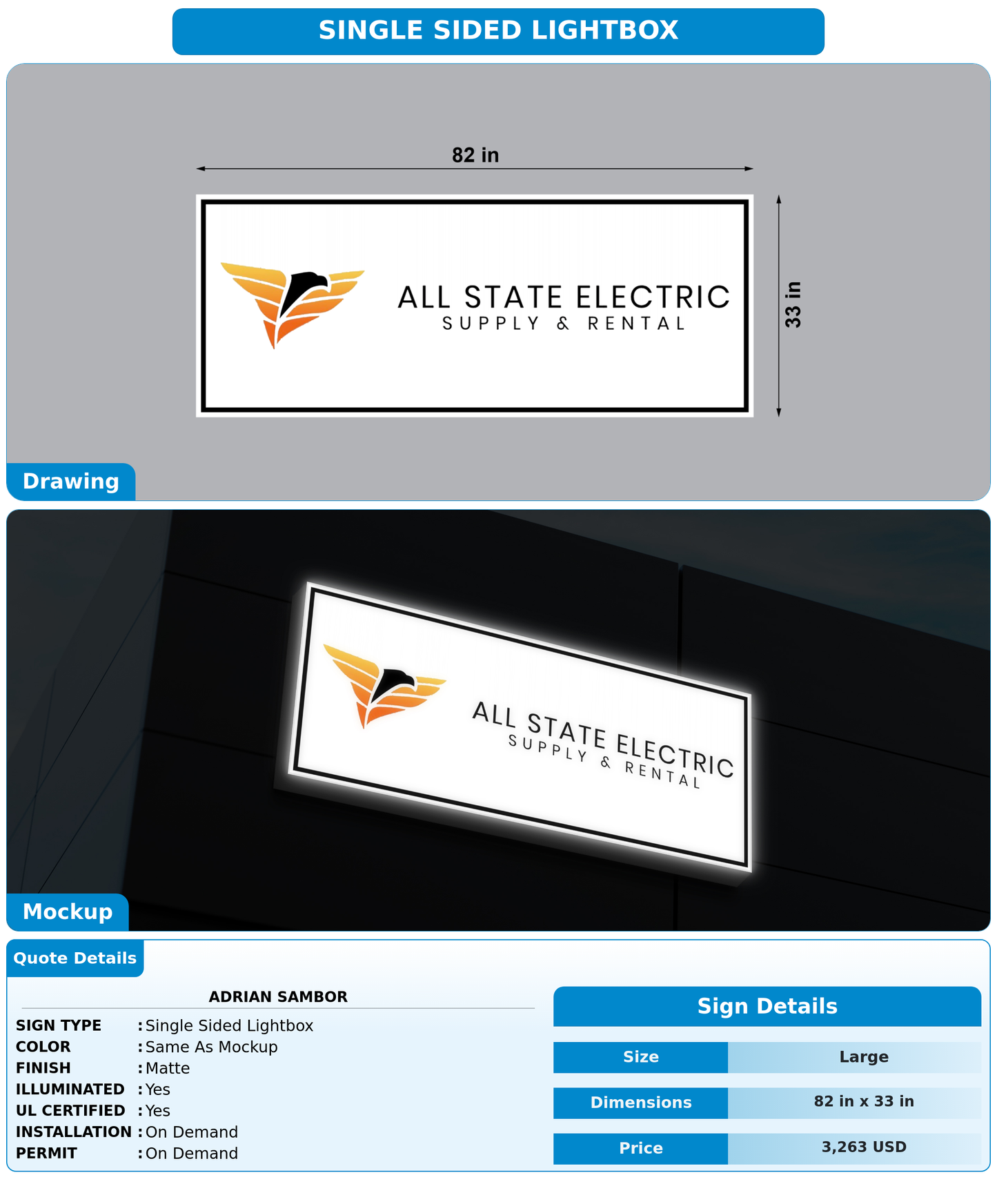CUSTOM MOCKUP SIGN FOR Adrian Sambor