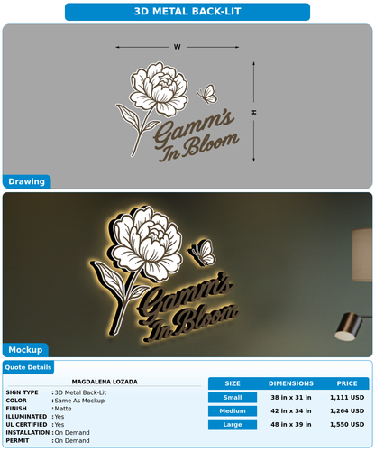 CUSTOM MOCKUP SIGN FOR Magdalena lozada
