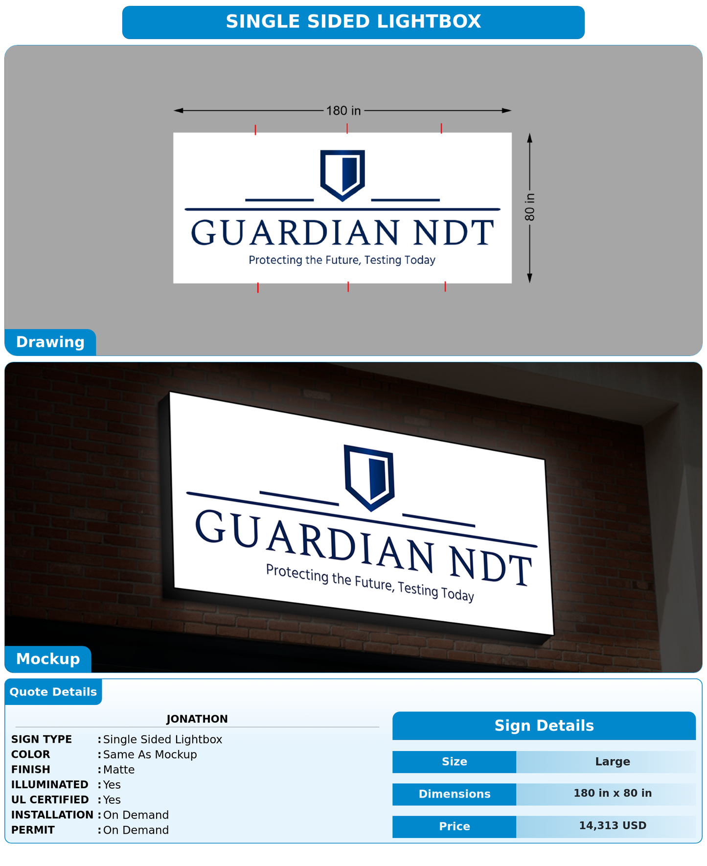 CUSTOM MOCKUP SIGN FOR Jonathon