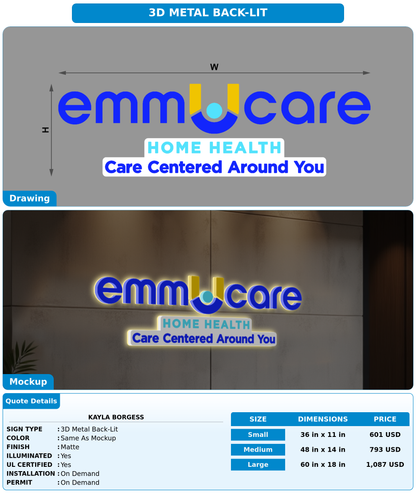 CUSTOM MOCKUP SIGN FOR Kayla Borgess