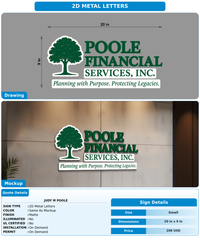 CUSTOM MOCKUP SIGN FOR judy M Poole