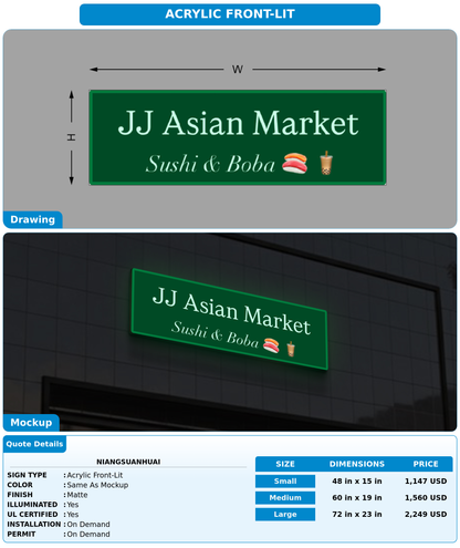 CUSTOM MOCKUP SIGN FOR Niangsuanhuai