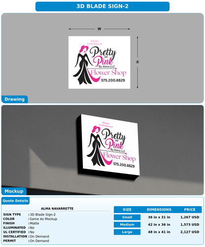 CUSTOM MOCKUP SIGN FOR Alma Navarrette