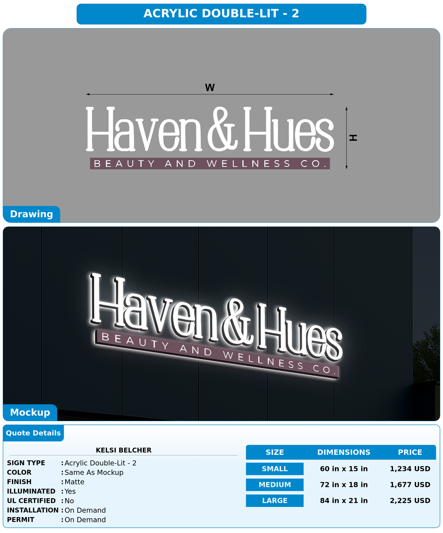CUSTOM MOCKUP SIGN FOR Kelsi Belcher