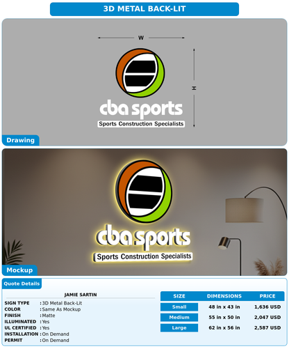 CUSTOM MOCKUP SIGN FOR Jamie  Sartin