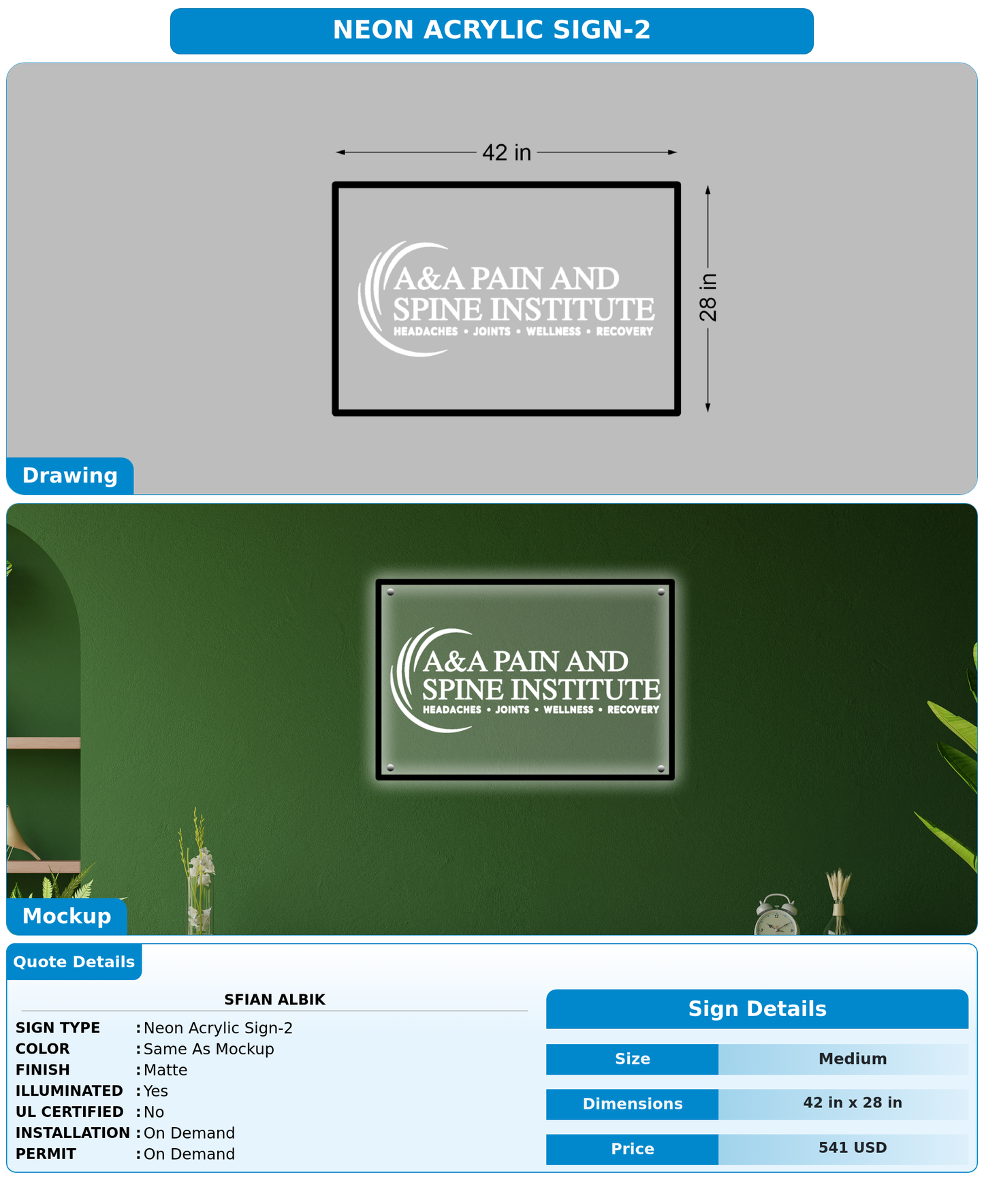 CUSTOM MOCKUP SIGN FOR Sfian Albik