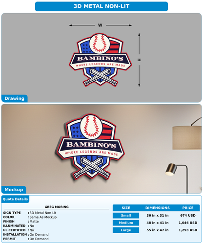 CUSTOM MOCKUP SIGN FOR Greg moring