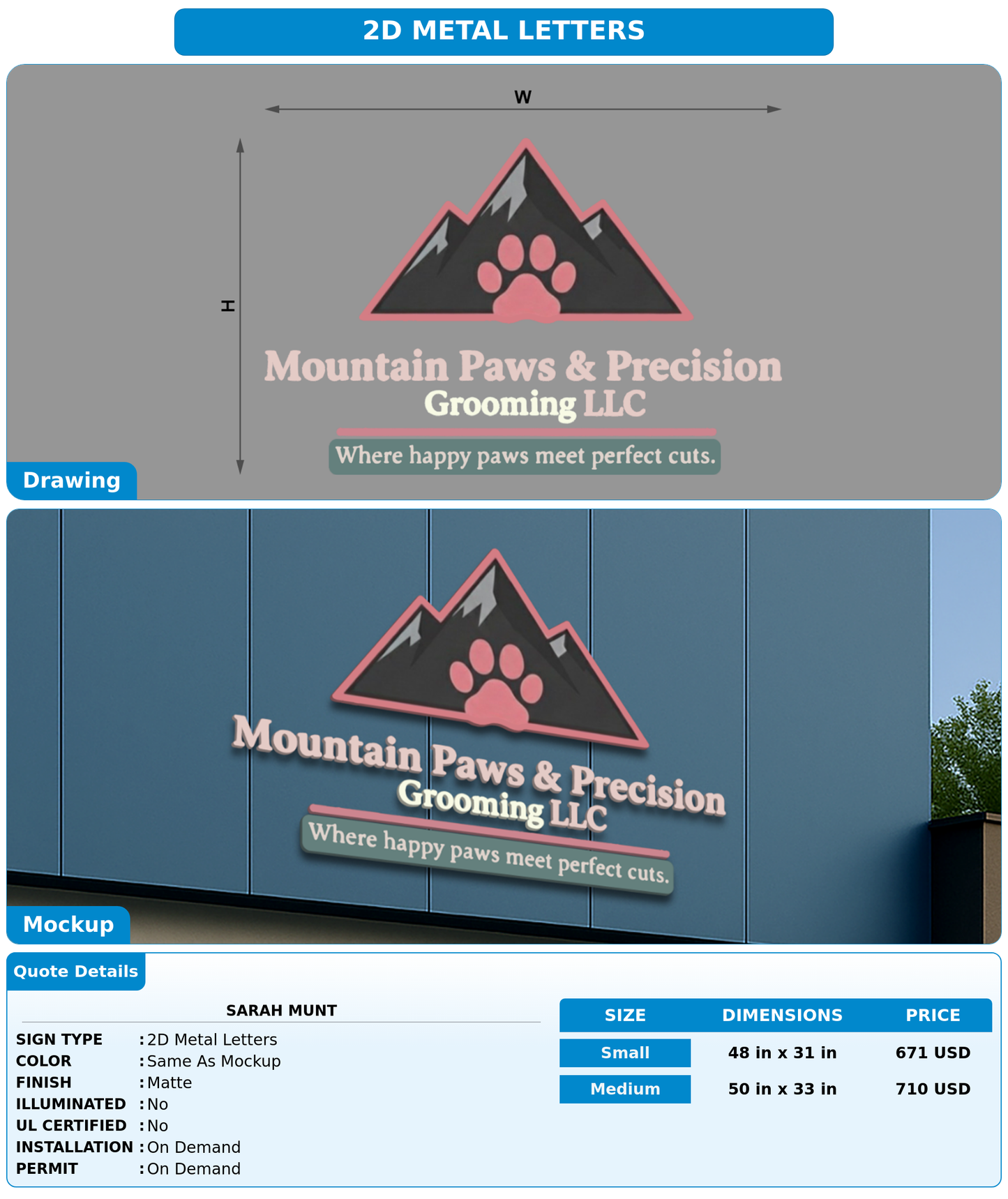 CUSTOM MOCKUP SIGN FOR sarah munt