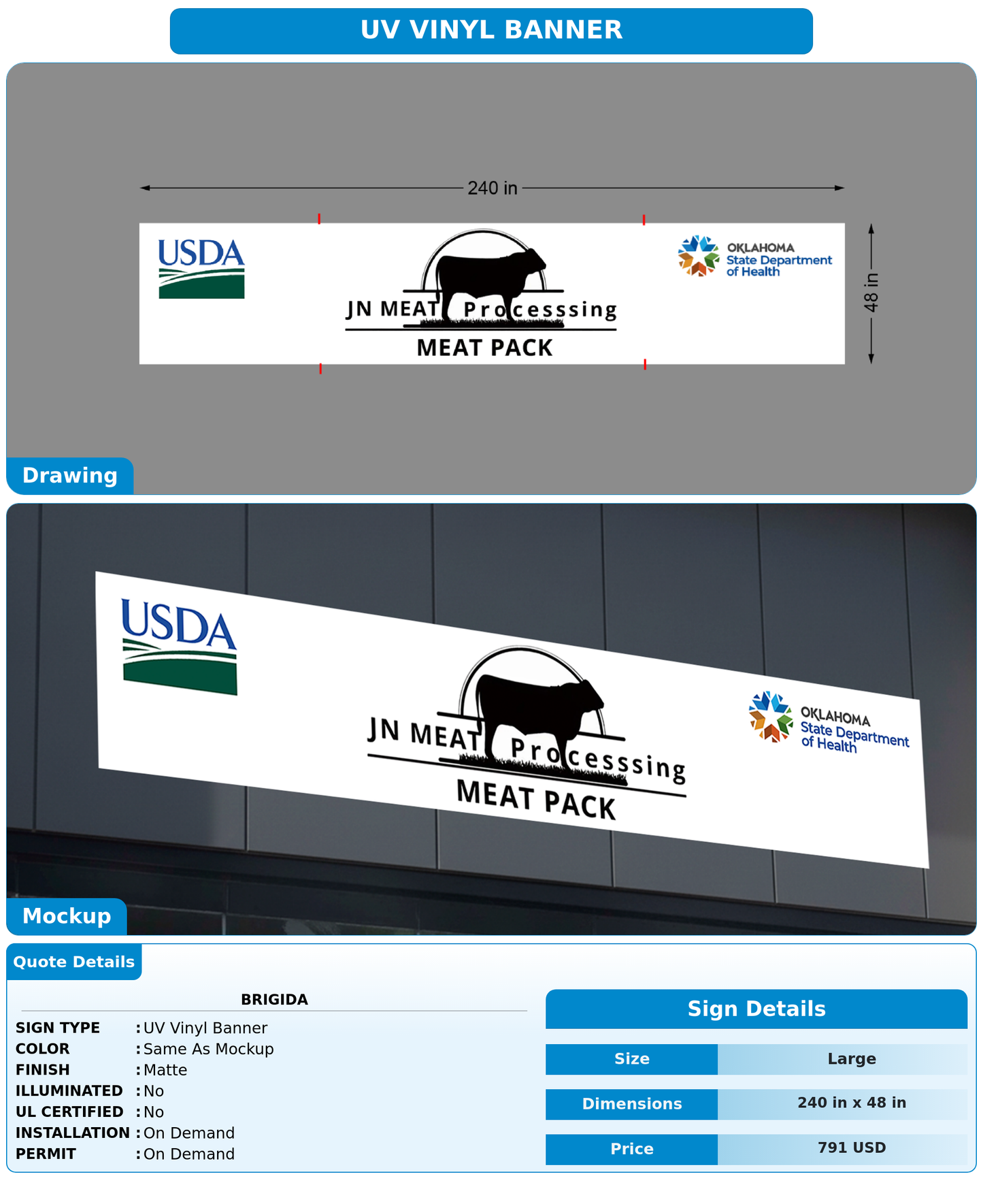 CUSTOM MOCKUP SIGN FOR Brigida