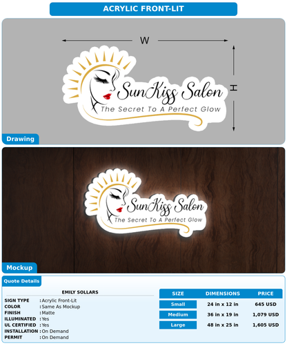 CUSTOM MOCKUP SIGN FOR Emily Sollars