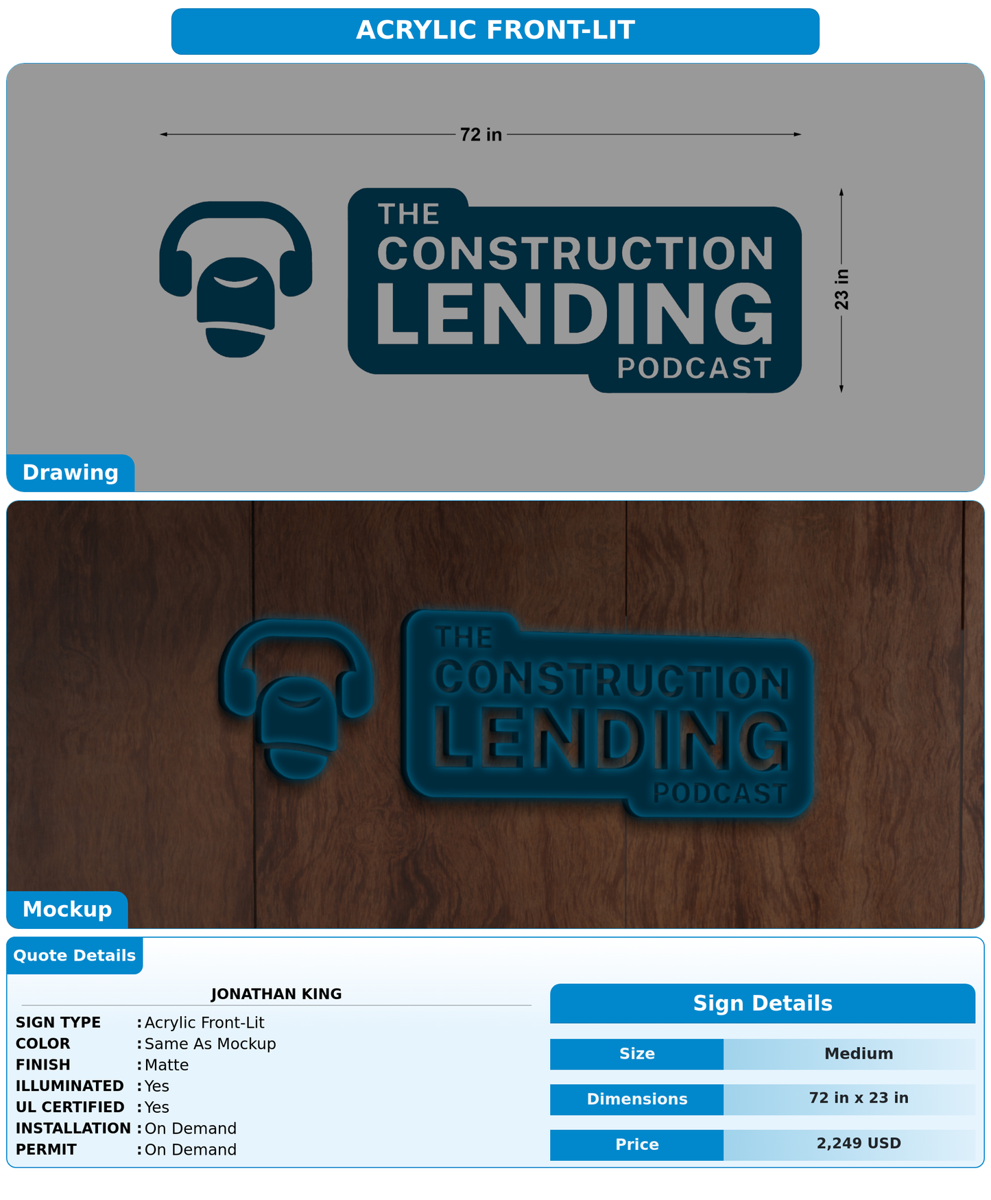 CUSTOM MOCKUP SIGN FOR Jonathan King