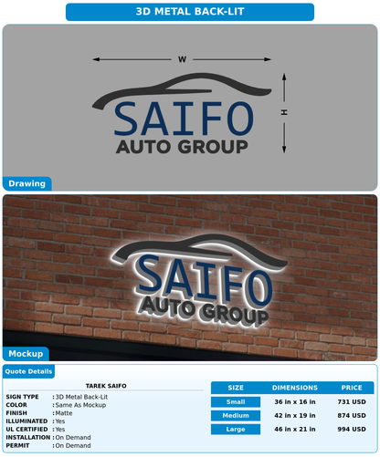 CUSTOM MOCKUP SIGN FOR Tarek Saifo
