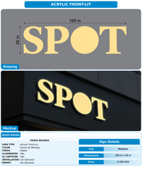 CUSTOM MOCKUP SIGN FOR Pikria basaria