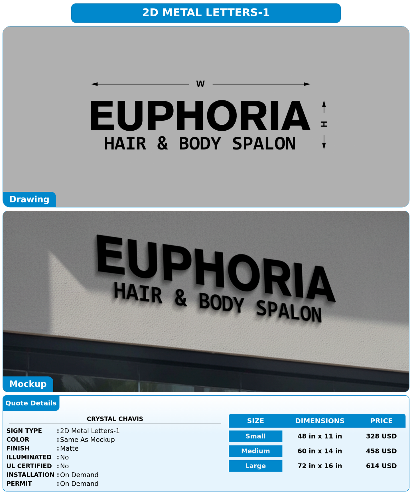 CUSTOM MOCKUP SIGN FOR Crystal Chavis