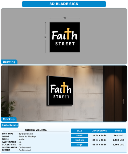CUSTOM MOCKUP SIGN FOR Anthony Viglietta