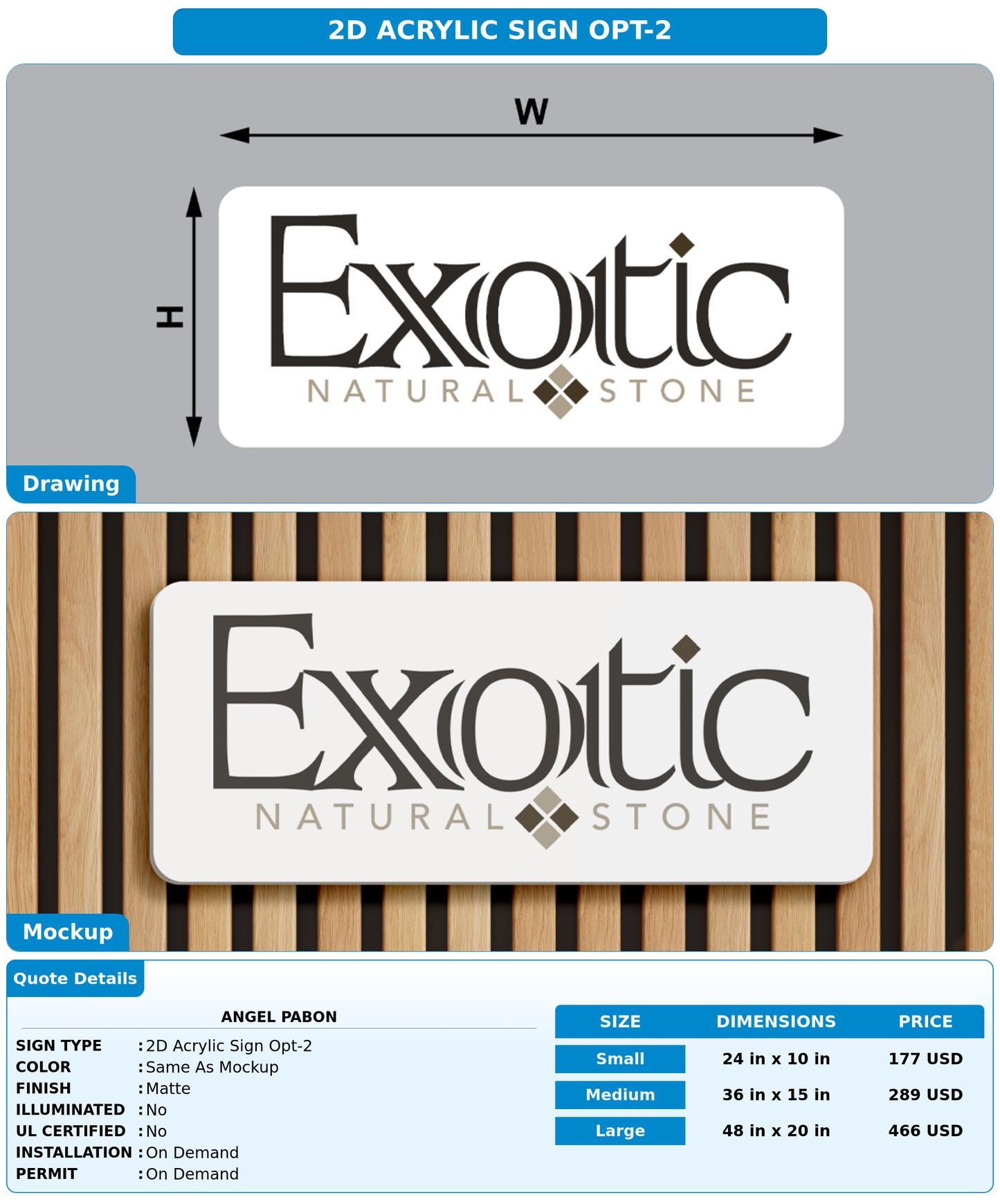 CUSTOM MOCKUP SIGN FOR Angel Pabon