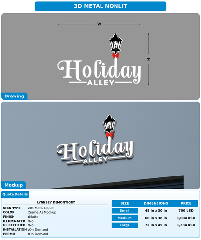 CUSTOM MOCKUP SIGN FOR Lynnsey  deMontigny