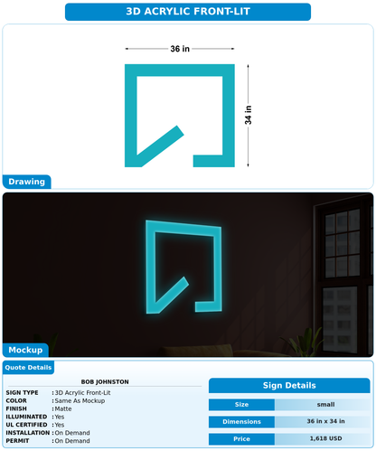 CUSTOM MOCKUP SIGN FOR Bob Johnston