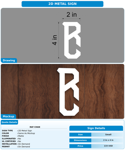 CUSTOM MOCKUP SIGN FOR ray chan