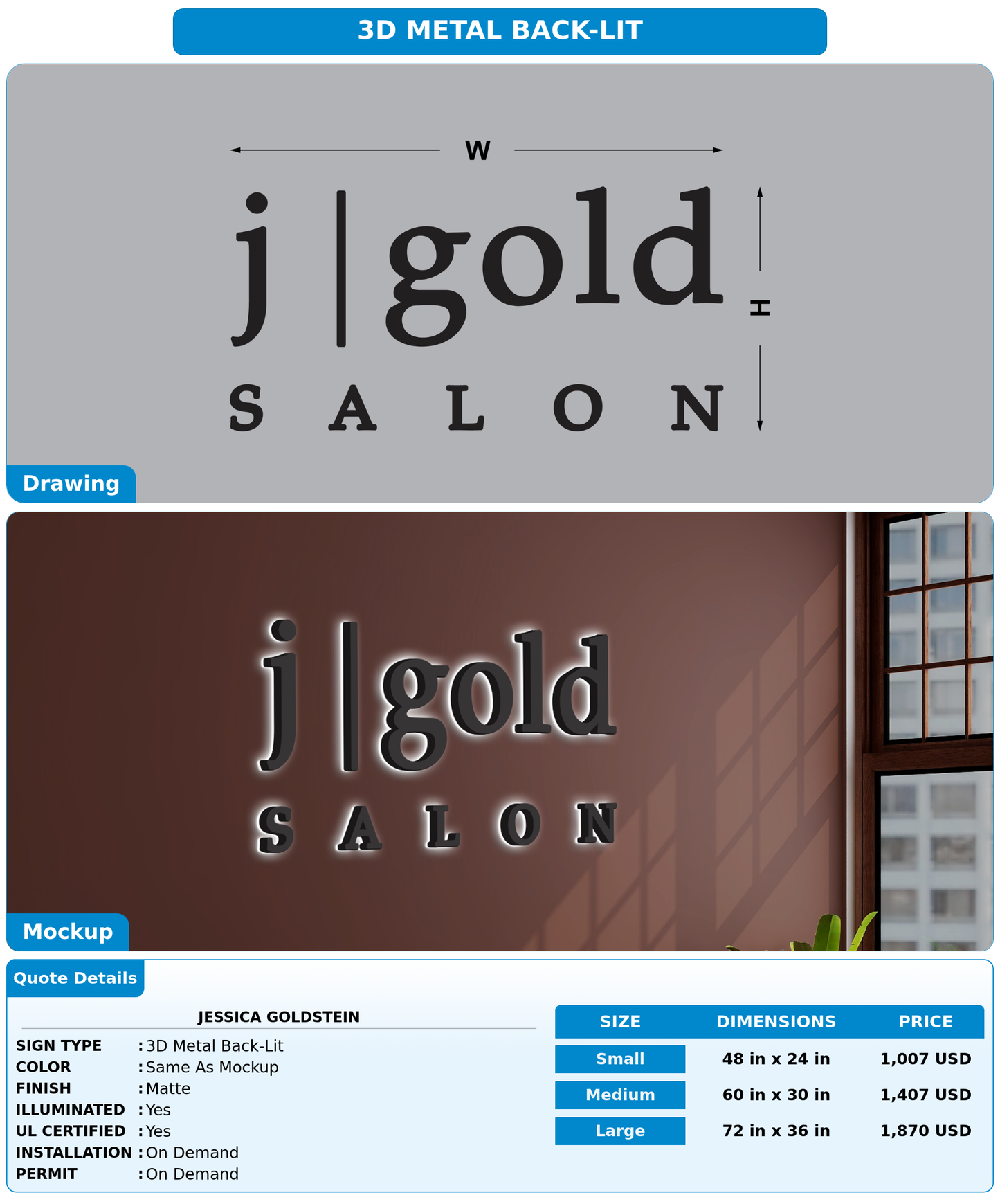 CUSTOM MOCKUP SIGN FOR jessica goldstein
