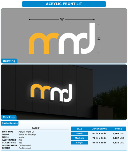 CUSTOM MOCKUP SIGN FOR Sage P