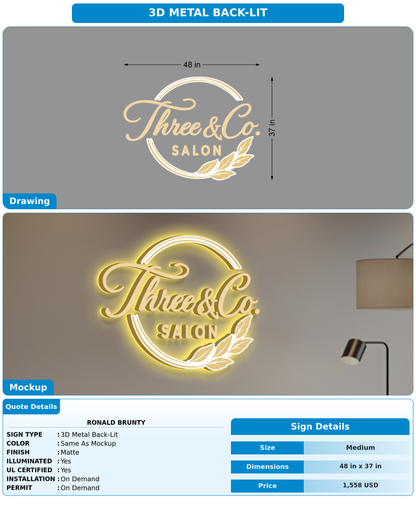 CUSTOM MOCKUP SIGN FOR Ronald Brunty