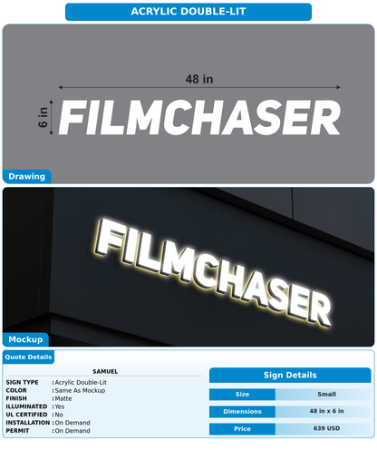 CUSTOM MOCKUP SIGN FOR Samuel