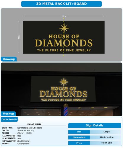 CUSTOM MOCKUP SIGN FOR Fahad Malik
