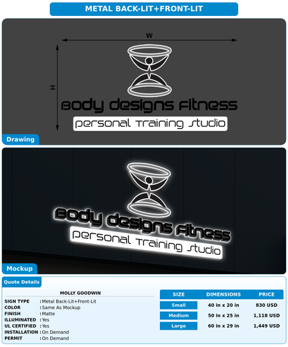 CUSTOM MOCKUP SIGN FOR Molly Goodwin
