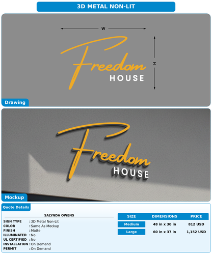 CUSTOM MOCKUP SIGN FOR Salynda Owens