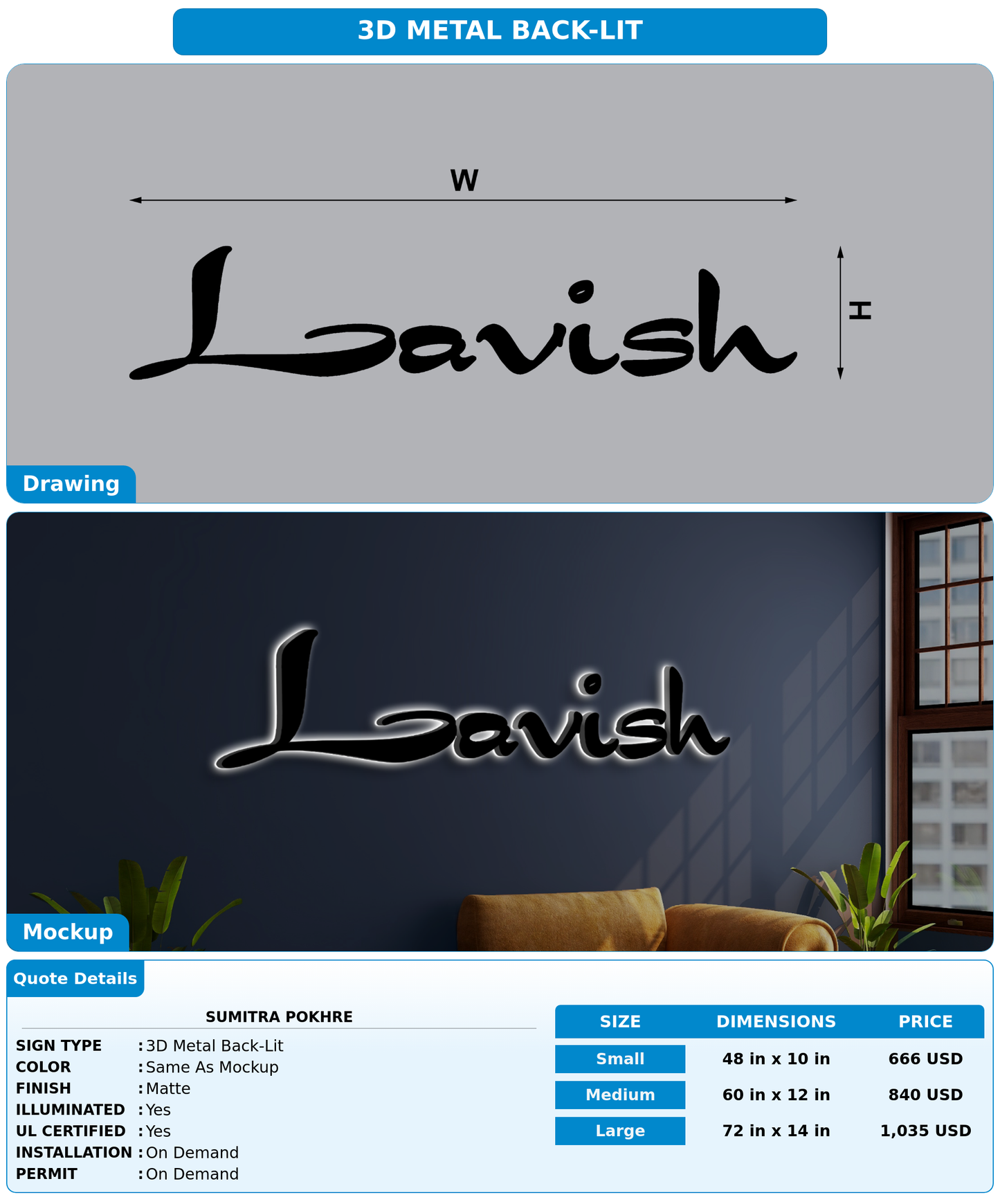 CUSTOM MOCKUP SIGN FOR Sumitra pokhre