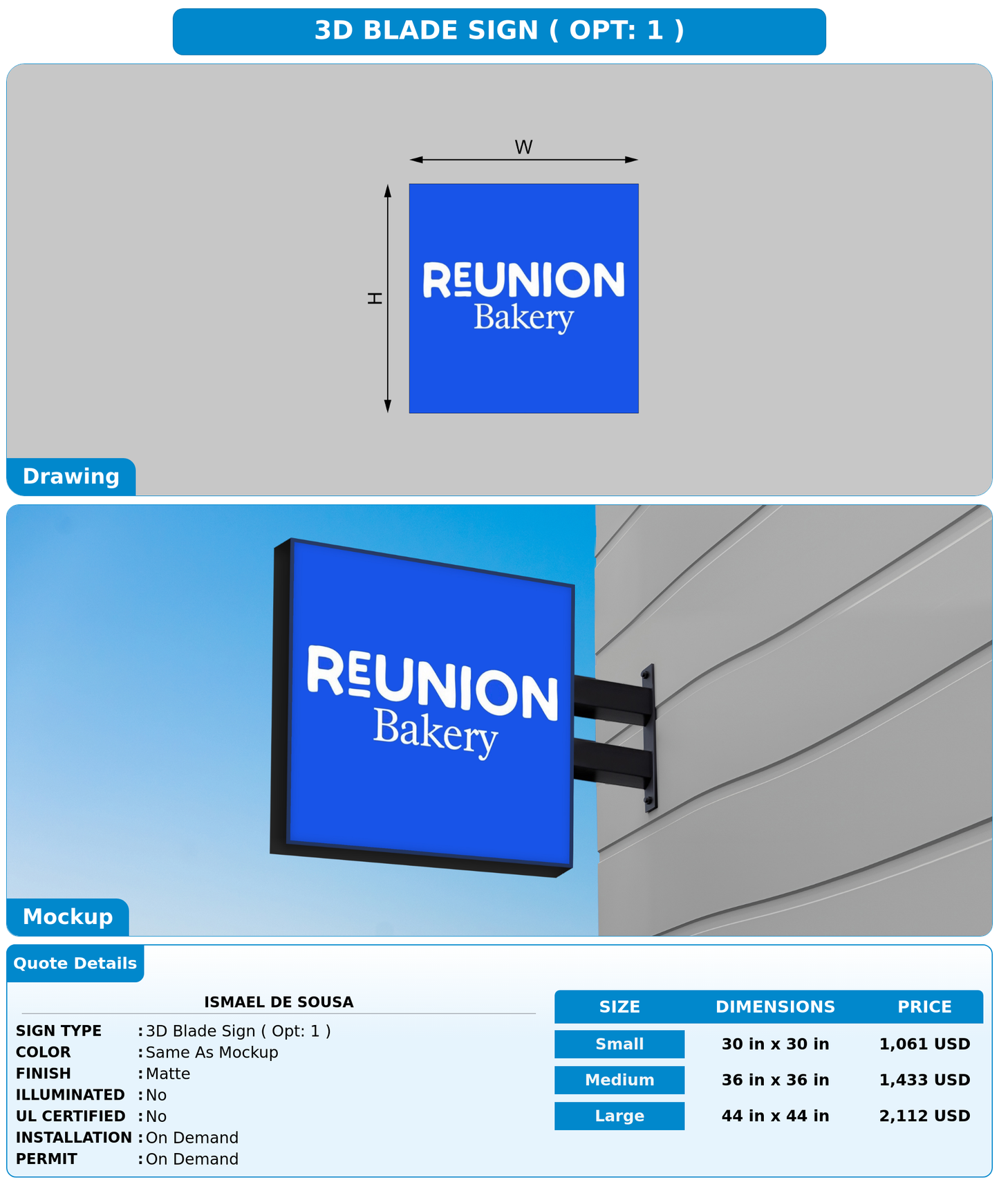 CUSTOM MOCKUP SIGN FOR ismael de sousa