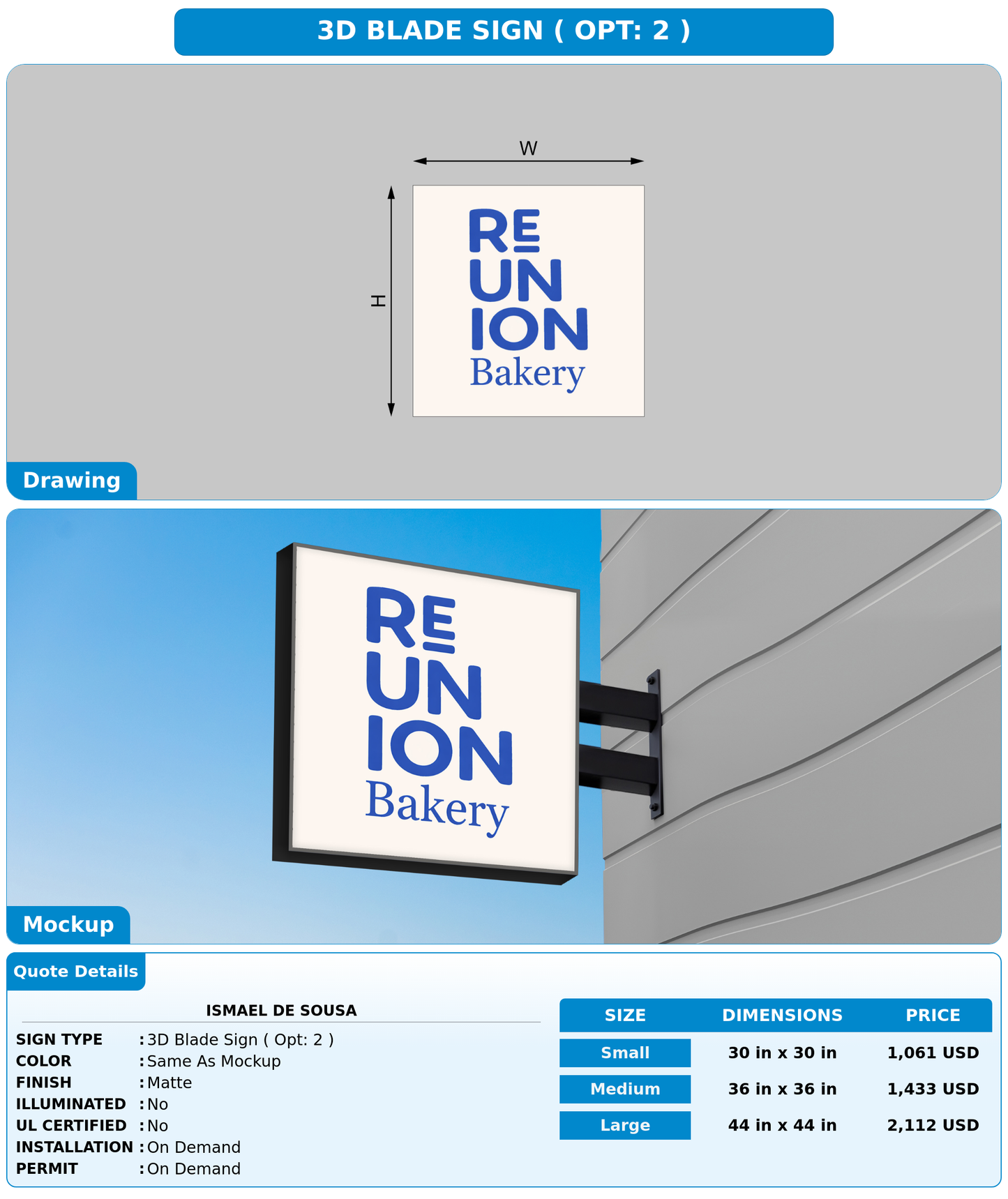 CUSTOM MOCKUP SIGN FOR ismael de sousa
