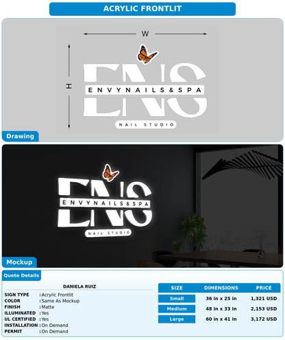 CUSTOM MOCKUP SIGN FOR Daniela Ruiz