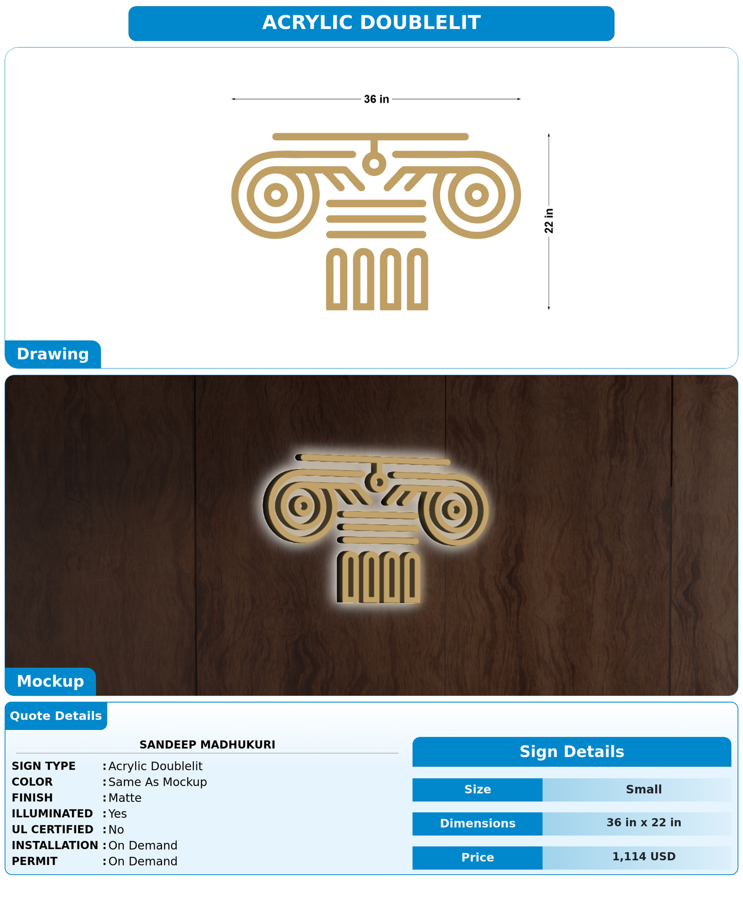 CUSTOM MOCKUP SIGN FOR Sandeep Madhukuri