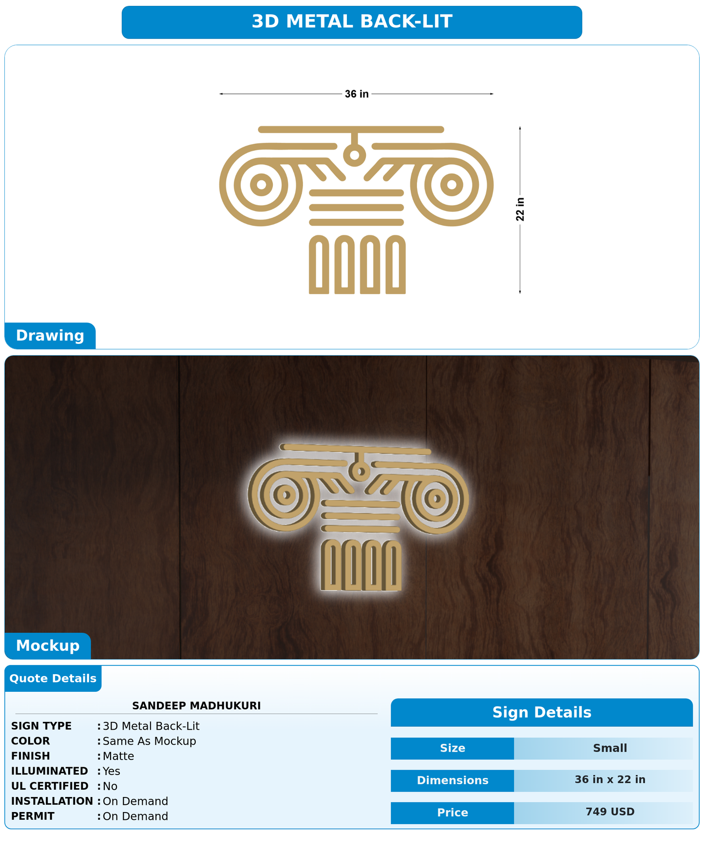 CUSTOM MOCKUP SIGN FOR Sandeep Madhukuri