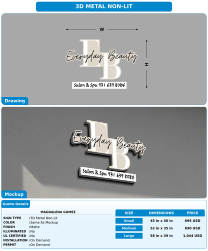 CUSTOM MOCKUP SIGN FOR Magdalena Gomez