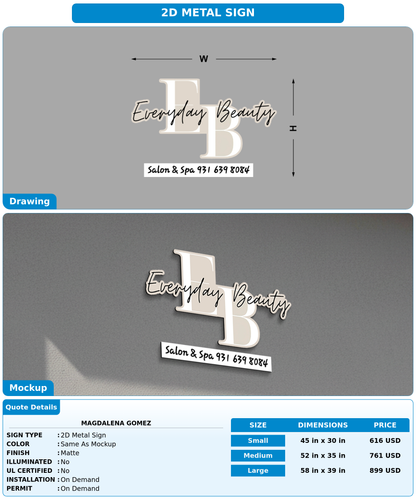 CUSTOM MOCKUP SIGN FOR Magdalena Gomez
