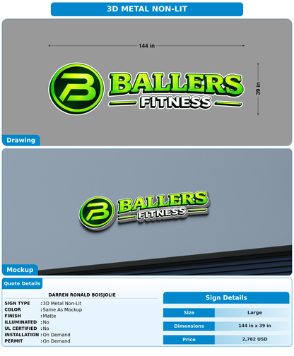 CUSTOM MOCKUP SIGN FOR darren ronald boisjolie