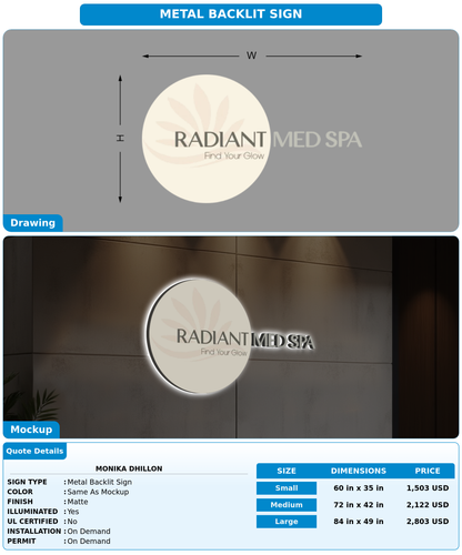 CUSTOM MOCKUP SIGN FOR Monika Dhillon