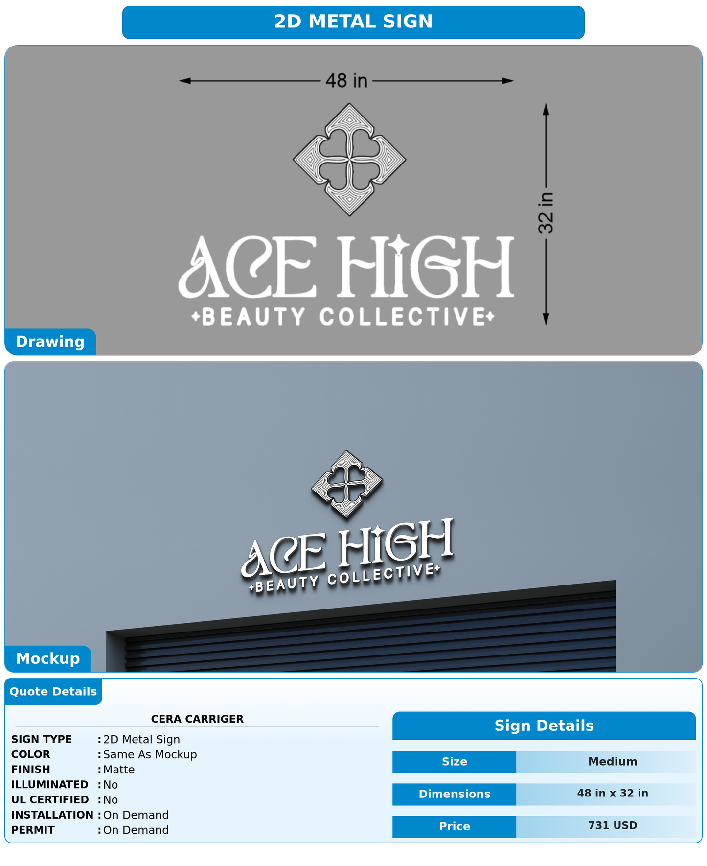 CUSTOM MOCKUP SIGN FOR Cera Carriger