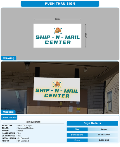 CUSTOM MOCKUP SIGN FOR Joy Ruckman