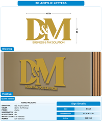 CUSTOM MOCKUP SIGN FOR carol palacios