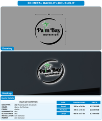 CUSTOM MOCKUP SIGN FOR Palm Bay Nutrition