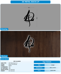 CUSTOM MOCKUP SIGN FOR Eric Algarin