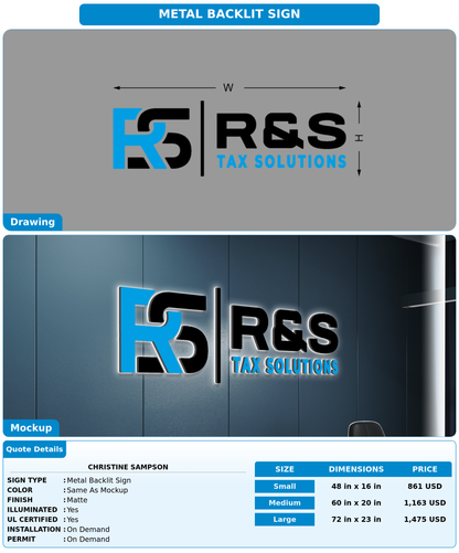 CUSTOM MOCKUP SIGN FOR Christine Sampson