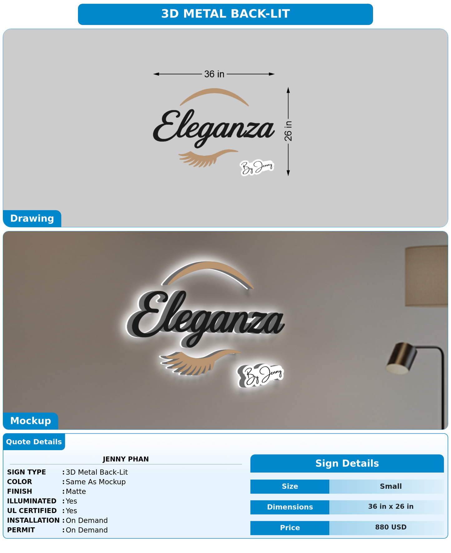 CUSTOM MOCKUP SIGN FOR Jenny Phan