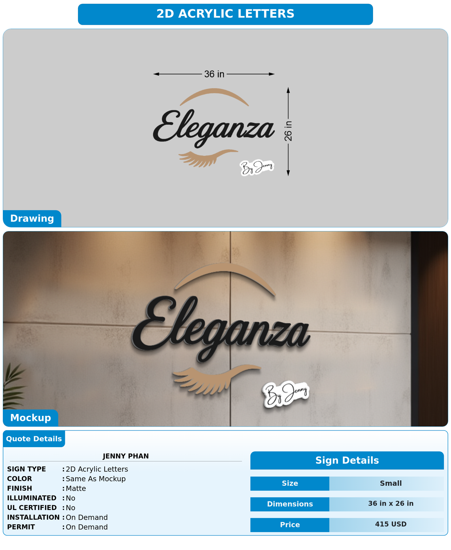 CUSTOM MOCKUP SIGN FOR Jenny Phan