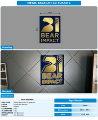 CUSTOM MOCKUP SIGN FOR Bear Newman