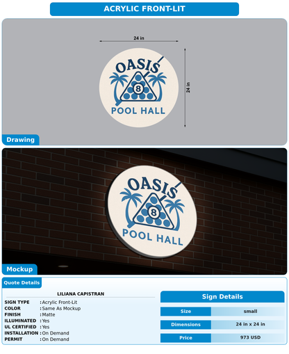 CUSTOM MOCKUP SIGN FOR Liliana Capistran